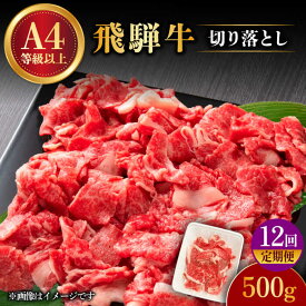 【ふるさと納税】【 12回 定期便 】【 飛騨牛 】 切り落とし 500g × 12回 ( 計 6kg ) 和牛 ブランド牛 国産 多治見市/肉の丸長 [TAZ014]