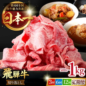 【ふるさと納税】【選べる容量・定期便回数】【 飛騨牛 】切り落とし 500g〜1kg 牛肉 国産 ブランド牛 和牛 多治見市/肉のひぐち [TDC010]