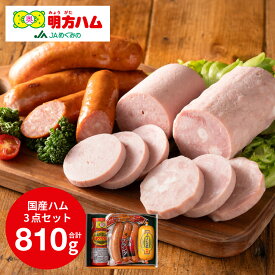 【ふるさと納税】 ハム ソーセージ 詰め合わせ 明方ハム Aセット 計810g ボロニアソーセージ 醤油フランク フランクフルトソーセージ ウインナー おつまみ 肉 国産豚肉 伝統製法