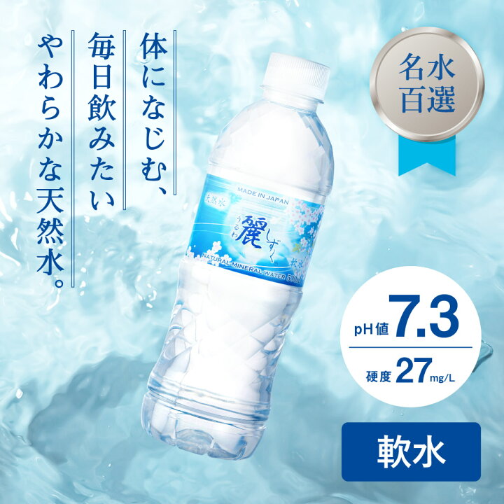 楽天市場 ふるさと納税 ミネラルウォーター 500ml 送料無料 48本 軟水 ペットボトル 天然水 飲料水 麗しずく 24本 2ケース かわいい おしゃれ 水 長良川 名水百選 オゾン殺菌 保存用 ローリングストック 災害対策 非常用 備蓄 S8 12 岐阜県関市