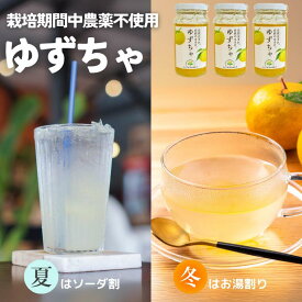 【ふるさと納税】楽しみ方いろいろ! 「ゆずの里上之保」 ゆずちゃ 3個 お湯割り ソーダ割り ジャムとしても使える 〜栽培期間中農薬不使用の上之保産柚子を使用 自家栽培 ゆず茶 国産 柚子 ユズ フルーツ 果物 常温 くだもの 飲み物 ドリンク 果肉 果汁 グルメ