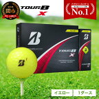 【2024年モデル】ゴルフボール TOUR B X イエロー 1ダース ～ブリヂストン ツアービー～