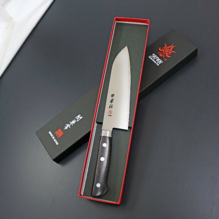 楽天市場】【ふるさと納税】兼常作 粉末ハイス鋼 口金付黒合板柄 三徳 