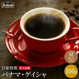 【ふるさと納税】 ゲイシャの王様　パナマ・ゲイシャ ＜100g（10杯分）＞コーヒー豆 挽き対応可能 こだわりコーヒー 香り高い 自家焙煎 豆 （粉にもできます）贅沢 珈琲 カフェアダチ ドリンク 飲料