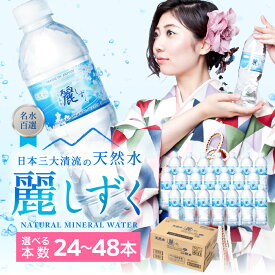 【ふるさと納税】【選べる数量】硬度27mg/L 超軟水! ミネラルウォーター 500ml 送料無料 24本・48本 軟水 ペットボトル 天然水 飲料水 麗しずく 24本 1・2ケース かわいい おしゃれ 水 長良川 名水百選 オゾン殺菌 保存用 ローリングストック 災害対策 非常用 備蓄