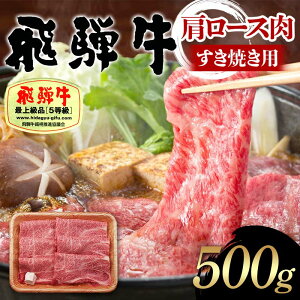 【ふるさと納税】飛騨牛 A5等級 肩ロース肉 すき焼き用 500g 牛 肉 等級 肩ロース ロース すきやき 赤身 飛騨 F4N-1686