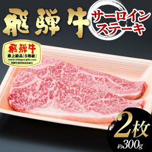 【ふるさと納税】飛騨牛 A5等級 サーロインステーキ 2枚 (約300g) 牛 肉 等級 サーロインステーキ サーロイン ステーキ 霜降り 飛騨 F4N-1689