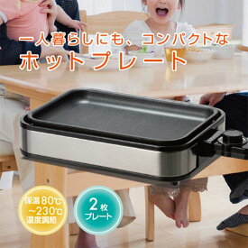 【ふるさと納税】YAMAZEN YZホットプレート2枚 プレート シルバー キッチン用品 調理器具 調理家電 山善 岐阜県 中津川市 F4N-2531