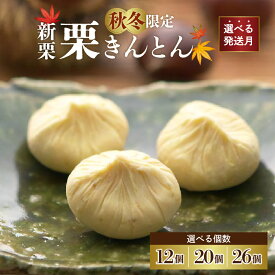 【ふるさと納税】中津川銘菓：栗きんとん 個数が選べる(12個 / 20個 / 26個) [秋季限定] 信玄堂 栗 くり くりきんとん 和菓子 菓子 スイーツ 秋 限定 冷蔵 岐阜県 F4N-1019var