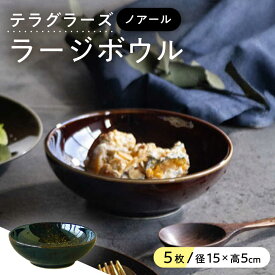 【ふるさと納税】【美濃焼】 テラグラーズ ラージボウル ノアール 5客揃 瑞浪市 / アワサカ 食器 鉢 ボウル[AZAD003]