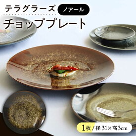 【ふるさと納税】【美濃焼】 テラグラーズ チョッププレート ノアール 1客 瑞浪市 / アワサカ 食器 大皿 プレート[AZAD015]