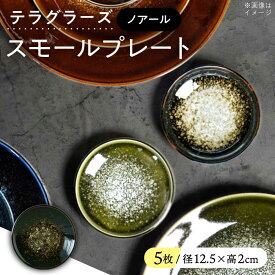 【ふるさと納税】【美濃焼】 テラグラーズ スモールプレート ノアール 5客揃 瑞浪市 / アワサカ 食器 皿 プレート[AZAD019]