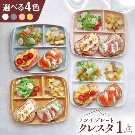 【ふるさと納税】【選べるカラー】【美濃焼】 ランチプレート クレスタ 取っ手付き 1枚 / 瑞浪市 / JS企画 / 小田陶器 食器 仕切り皿 おしゃれ[AZAZ183]