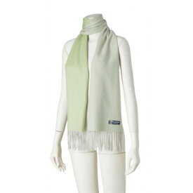 【ふるさと納税】【B2-7】リバーシブル風　カシミヤ100%　マフラー(スプリンググリーン×アイボリー)【1491453】