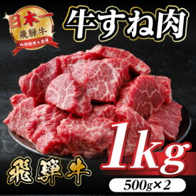 【ふるさと納税】飛騨牛 牛すね肉 角切り 約1kg(約500g×2) 訳あり A4～A5等級【配送不可地域：離島】【1634653】