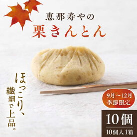 【ふるさと納税】【着日指定要】恵那寿やの栗きんとん 10個入 / 栗 くり 栗きんとん くりきんとん 和菓子 おかし スイーツ 和スイーツ 銘菓 名物 人気 おすすめ 先行予約 /恵那市/恵那寿や[AUAS009]