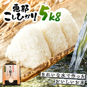 【ふるさと納税】こしひかり 5kg 白米 恵那 / 米 こめ コメ 白米 精米 こしひかり コシヒカリ おこめ お米 産地直送 おすすめ 人気 恵那市産 ブランド米 おにぎり お弁当 炊き込みご飯 /恵那市/