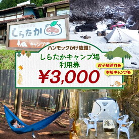 【ふるさと納税】しらたかキャンプ場 利用券 (3000円分) アウトドア チケット 岐阜 恵那市 / しらたかキャンプ場[AUFA001]