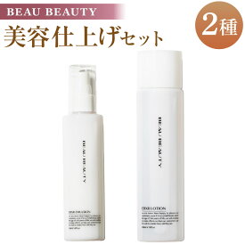 【ふるさと納税】BEAU BEAUTY 女性用 美容仕上げセット 2種（スキンローション・エマルジョン） 化粧水 乳液 エイジングケア スキンケア CICAエキス配合 セラミド 小じわ シワ くすみ ごわつき 乾燥肌 敏感肌 うるおい 保湿 ハリ 美肌 岐阜県 美濃加茂市 送料無料