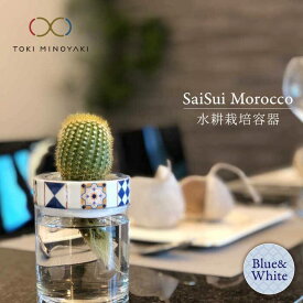 【ふるさと納税】【美濃焼】SaiSui Morocco(Blue&White)【大東亜窯業】【TOKI MINOYAKI返礼品】≪土岐市≫ 鉢 プランター インテリア [MAG003]