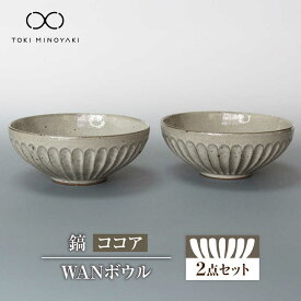 【ふるさと納税】【美濃焼】鎬 WANボウル ココア 2個セット 【藤山窯】【TOKI MINOYAKI返礼品】　ボウル 鉢 セット[MAH128]
