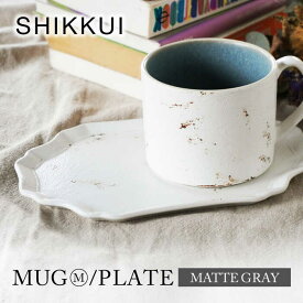 【ふるさと納税】【美濃焼】SHIKKUI マグM/プレートセット マットグレー【marushin-pottery 丸新製陶】[MAM108]