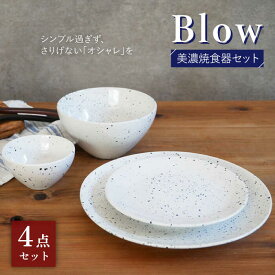 【ふるさと納税】【美濃焼】食器 うつわ 4点セット Blow【EAST table】≪土岐市≫食器 うつわ 一式 [MBS039]