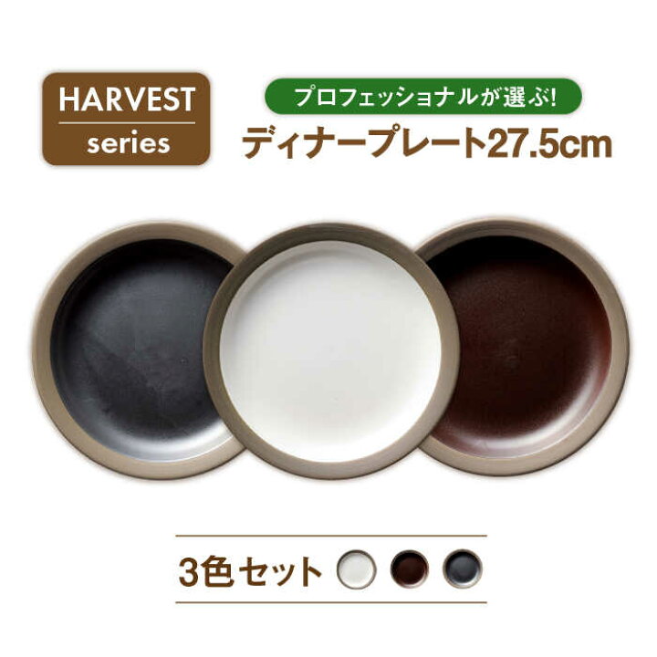 楽天市場 ふるさと納税 美濃焼 Harvest 27 5cmディナープレート 3色セット 光洋陶器 Cierto 皿 大皿 ワンプレート おしゃれ シンプル 食器 器 うつわ Mcd002 岐阜県土岐市