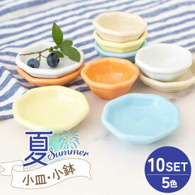 【ふるさと納税】【美濃焼】小皿・小鉢 夏-Summer- 5色10点セット【ヤマ忠木股製陶】食器 豆皿 プレート ≪土岐市≫[MDB010]