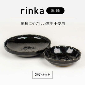 【ふるさと納税】【美濃焼】リンカ 黒釉 地球にやさしい再生土(廃磁器25%)【BIJINTOUKI/美人窯】食器 ボウル プレート[MDF023]