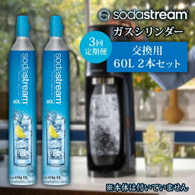 【ふるさと納税】【2本×3回定期便】ソーダストリーム ガスシリンダー交換用60L / SodaStream 炭酸水 水 ソーダ水 回収用送り状付き【ソーダストリーム】[MDN009]