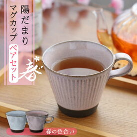 【ふるさと納税】【美濃焼】陽だまり マグカップ ペアセット 春【山勝美濃陶苑】HDM-3053AW 食器 コーヒーカップ ティーカップ [MEC001]