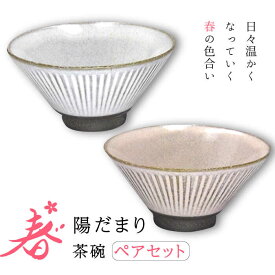 【ふるさと納税】【美濃焼】陽だまり 茶碗 ペアセット 春【山勝美濃陶苑】HDM-3053EW 食器 ご飯茶碗 ペア [MEC005]