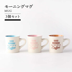 【ふるさと納税】【美濃焼】モーニングマグ 3個セット 【TOKI MINOYAKI／カクニ】食器 マグ[MEE139]