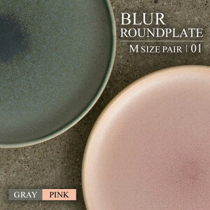 yӂ邳Ɣ[ŁzyZāzBLUR ROUNDPLATEiMjSET 01 GRAY×PINKyTorazawa CeramicszH M v[g [MET003]