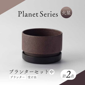 【ふるさと納税】【美濃焼】プラネットプランター 火星 (中) 1セット【竜山窯】植物 植木 陶器[MFR010]