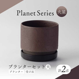 【ふるさと納税】【美濃焼】プラネットプランター 火星 (大) 1セット【竜山窯】植物 植木 陶器[MFR011]