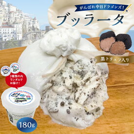 【ふるさと納税】 がんばれ中日ドラゴンズ！ブッラータ黒トリュフ入り1個【中日ドラゴンズコラボ】 岐阜県 可児市 チーズ 乳製品 ストラッチャテッラ 濃厚 ミルク なめらか モッツァレラ 弾力 フレッシュ お取り寄せ グルメ おつまみ 送料無料