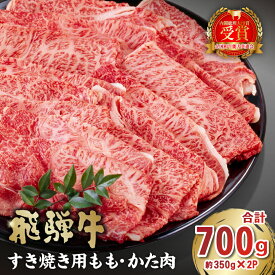 【ふるさと納税】飛騨牛 すき焼き用 もも・かた肉700g 岐阜県 肉 牛肉 和牛 黒毛和牛 国産 ブランド牛 A4 A5 等級 濃厚 旨み 柔らかい 赤身 冷凍 老舗 肉のひぐち もも肉 食品 国産牛 お中元 お歳暮 ご当地グルメ お肉 霜降り お正月 小分け 送料無料