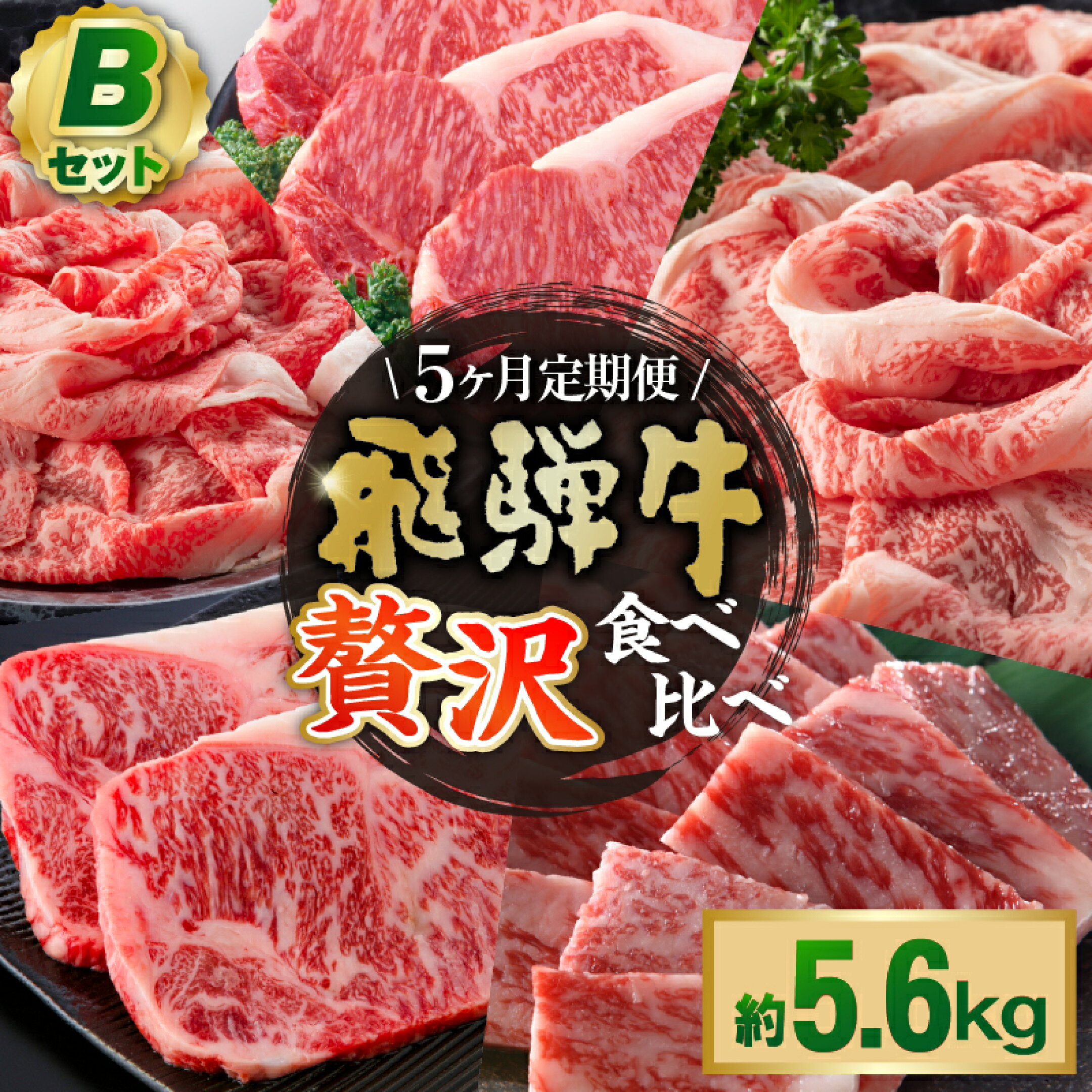 『飛騨牛』贅沢食べ比べセットB【定期便】