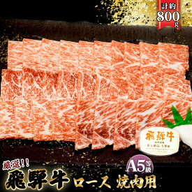 【ふるさと納税】店主こだわり雌牛 飛騨牛A5等級　ロース　焼肉用　約800g [No.065] ／ 牛肉 ブランド牛 やきにく メス牛 冷凍 送料無料 岐阜県 特産