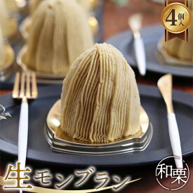 【ふるさと納税】生モンブラン和栗　4個入　1箱　約520g [No.485] ／ ケーキ 洋菓子 栗 マロン スイーツ お菓子 送料無料 岐阜県