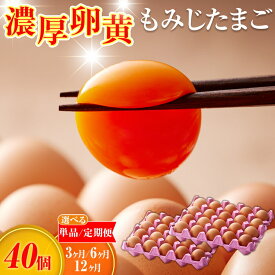 【ふるさと納税】【選べる単品/定期便】濃厚卵黄もみじたまご【40個入】【3ヶ月/6ヶ月/12ヶ月連続】 [No.V004] ／ 濃厚卵黄 たまご 新鮮 卵40個 定期便 単品 卵セット 朝食 贈答用 料理素材 濃い味 自然飼育 旨み 食感 ふわとろ