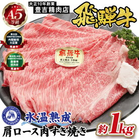 【ふるさと納税】約1000g肩ロース肉すき焼き【11月中旬から発送開始】　氷温（R）熟成　飛騨牛A5等級 プロトン凍結 [No.528] ／ 飛騨牛 すき焼き 肩ロース A5等級 約1kg 熟成肉 氷温 熟成 高品質 贈答用 旨み 肉厚 家庭料理 ギフト 純国産 牛肉