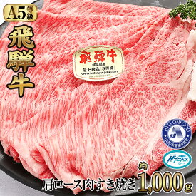 【ふるさと納税】約1000g肩ロース肉すき焼き【11月中旬から発送開始】　氷温（R）熟成　飛騨牛A5等級 プロトン凍結 [No.528] ／ 牛肉 ブランド牛 すきやき 送料無料 岐阜県 特産