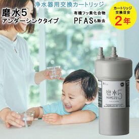 【ふるさと納税】浄水器 カートリッジ 交換用 アンダーシンクタイプ 「磨水5」 [No.891] ／ 2年交換 PFAS除去 ろ過 フィルター 岐阜県 水生活製作所 MIZSEI