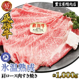 【ふるさと納税】約1000g肩ロース肉すき焼き【11月中旬から発送開始】　氷温（R）熟成　飛騨牛A5等級 プロトン凍結 [No.528] ／ 牛肉 ブランド牛 すきやき 送料無料 岐阜県 特産