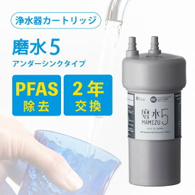【ふるさと納税】浄水器 交換用カートリッジ アンダーシンク 「磨水5」 J217P-K2 [No.891] ／ 2年交換 PFAS除去 ろ過 フィルター 岐阜県 水生活製作所 MIZSEI