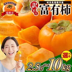 【ふるさと納税】＼選べる内容量／【先行予約】岐阜県瑞穂市産 訳あり　富有柿 2.5kg・10kg ｜柿 富有柿 ふゆうがき かき カキ 訳アリ わけあり ワケあり 家庭用 フルーツ くだもの 果物 秋の味覚 おやつ スイーツ 産地直送 先行 予約 ※2026年11月～発送