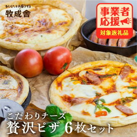【ふるさと納税】ピザ食べ比べセット 飛騨のチーズたっぷり ピザ贅沢セット【6枚】 ピザ 冷凍 パーティー 常備 惣菜 訳アリ わけあり ワケアリ 食べ比べ セット 20000円 2万円 [C0002] 飛騨市 日時指定可 牧成舎 ミルクPJ